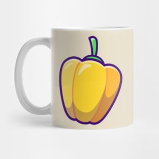 Yellow Bell Pepper Cartoon Mug